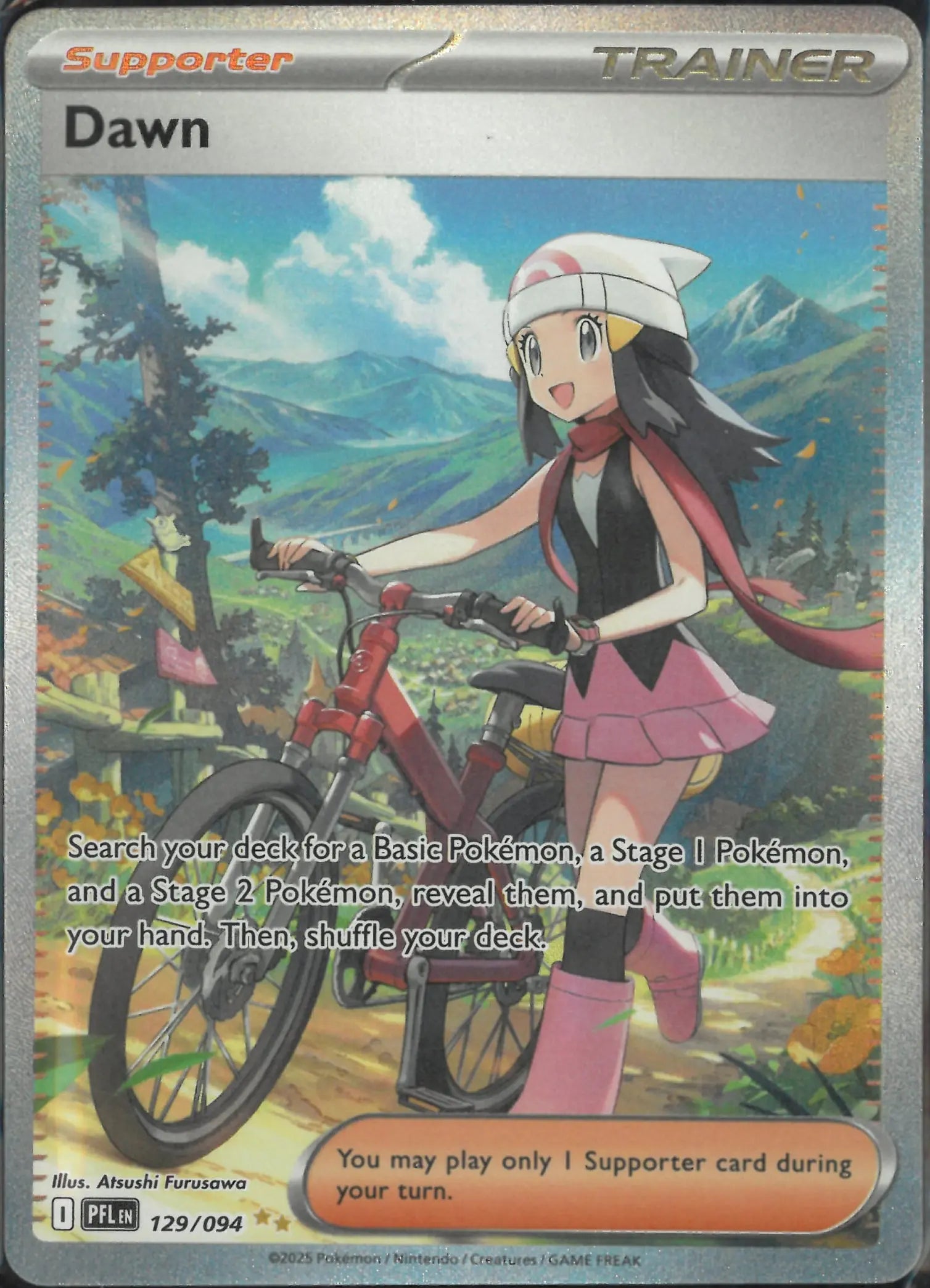 2025 Pokemon Phantasmal Flames Special Illustration Rare Dawn 129/094 