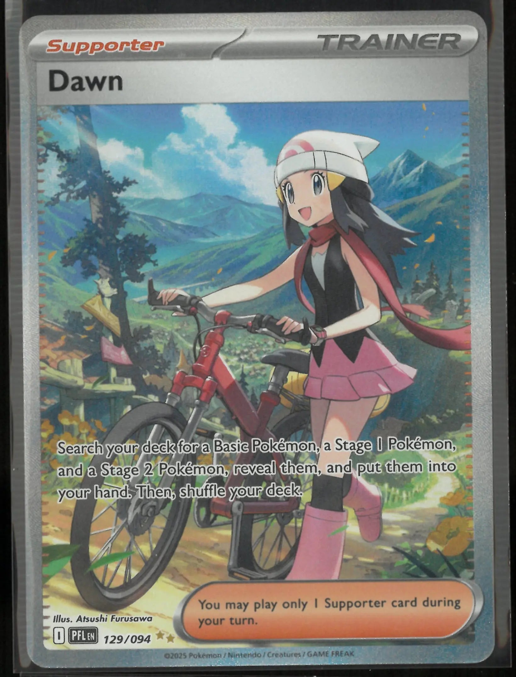 2025 Pokemon Phantasmal Flames Special Illustration Rare Dawn 129/094 
