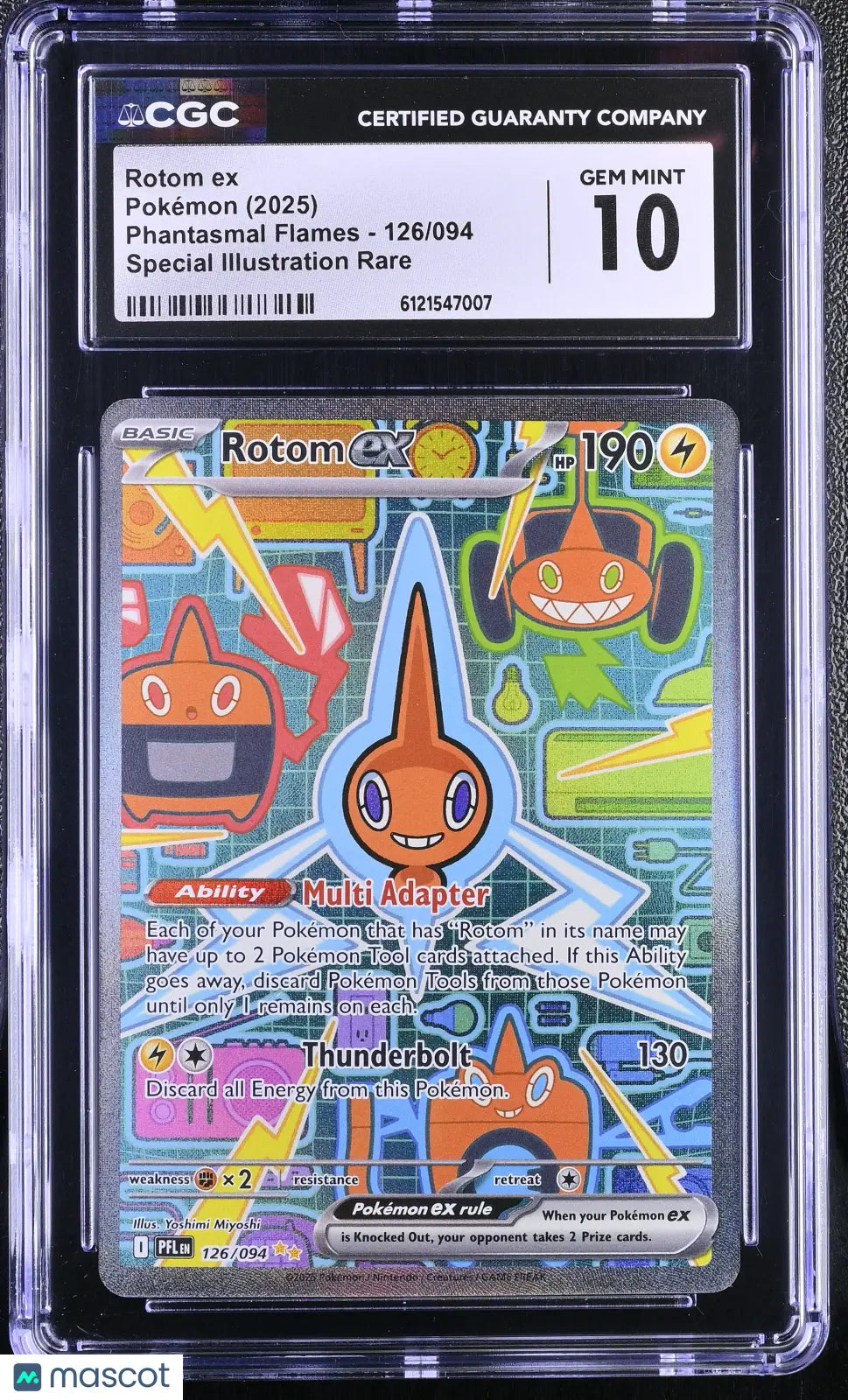 2025 Pokemon Phantasmal Flames Special Illustration Rare Rotom ex 126/094 CGC 10 