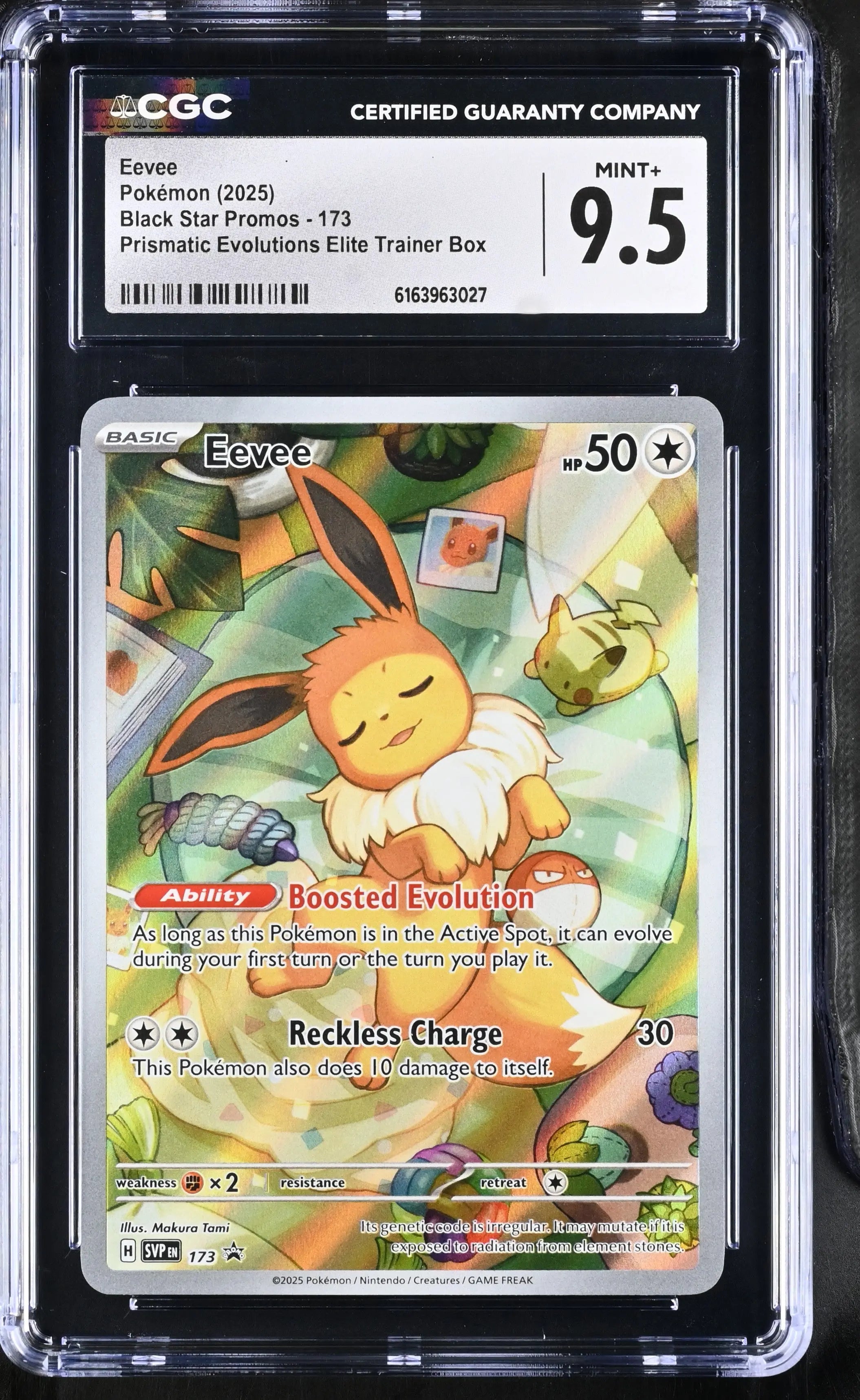 2025 Pokemon Prismatic ETB Black Star Promos Eevee 173 CGC 9.5 
