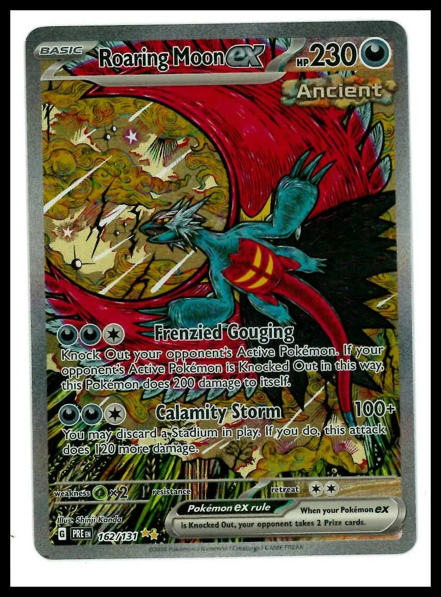 2025 Pokemon Prismatic Evolutions Roaring Moon ex SIR 162/131 