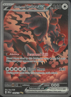 2025 Pokemon Prismatic Evolutions Special Illustration Rare Bloodmoon Ursaluna ex 168/131 