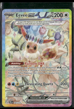 2025 Pokemon Prismatic Evolutions Special Illustration Rare Eevee ex 167/131 