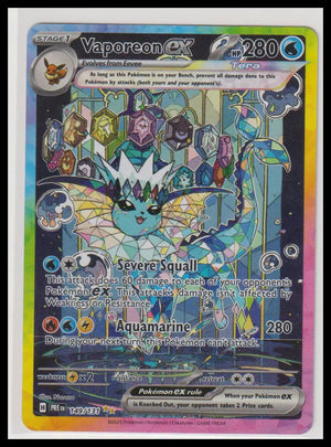 2025 Pokemon Prismatic Evolutions Vaporeon ex SIR 149/131 