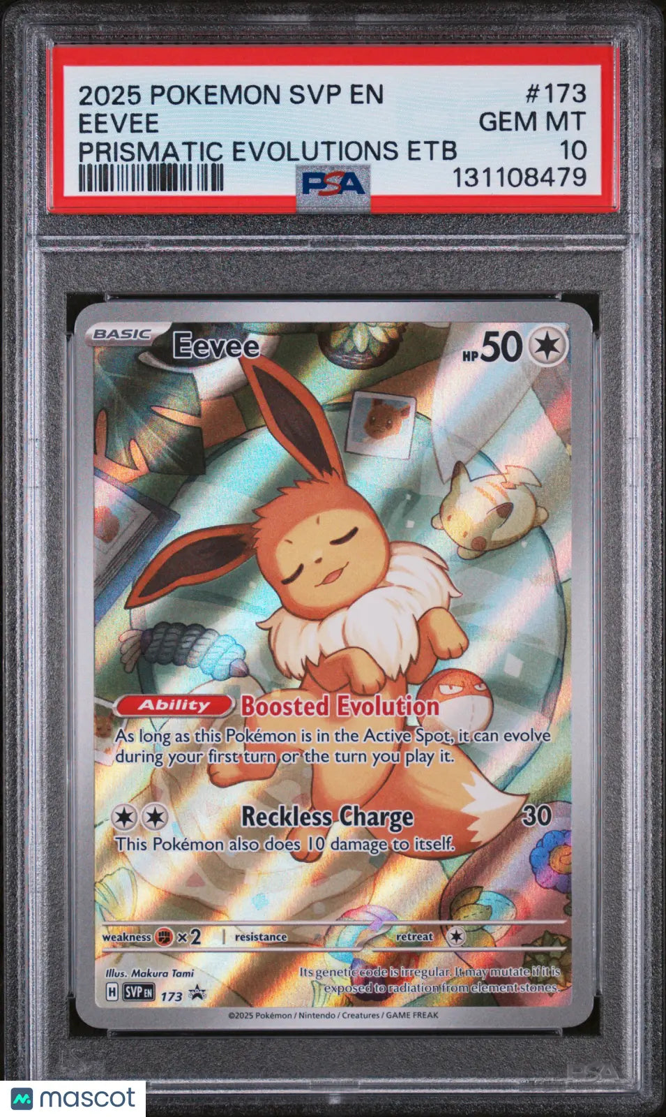 2025 Pokemon SV Black Star Promo Eevee Prismatic Evolutions ETB PSA 10 #173 