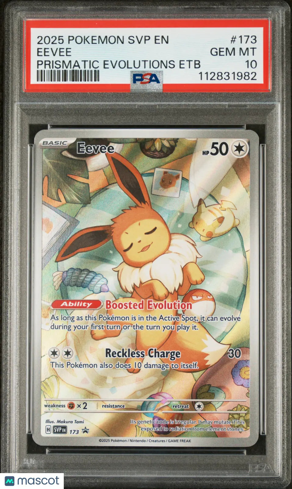 2025 Pokemon -SV Black Star Promo Eevee #173 Prismatic Evolutions ETB PSA 10 