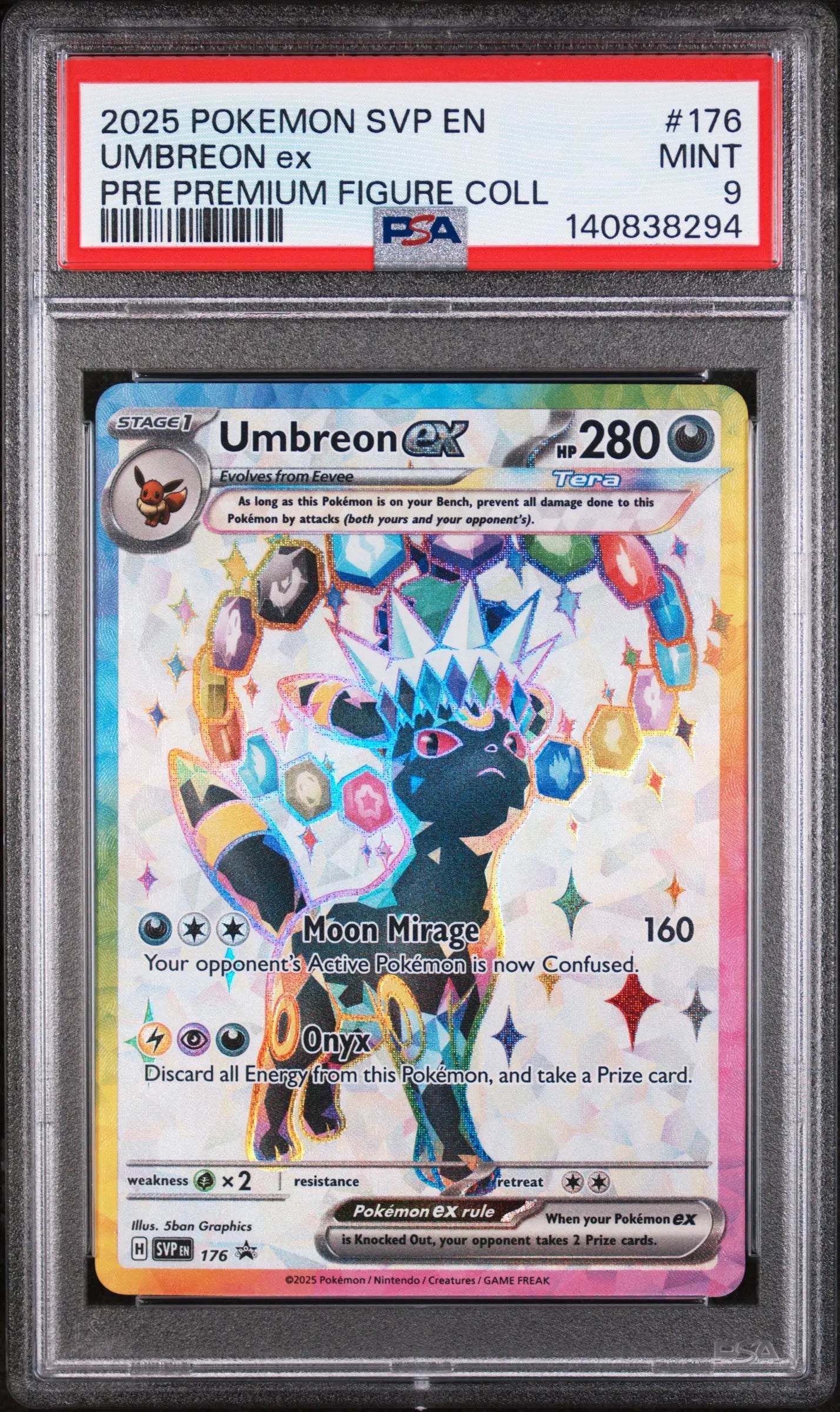 2025 Pokemon SV Black Star Promo Umbreon Ex 176 PSA 9 