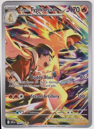 2025 Pokemon SV Destined Rivals Ethan's Typhlosion Illustration Rare 190/182 
