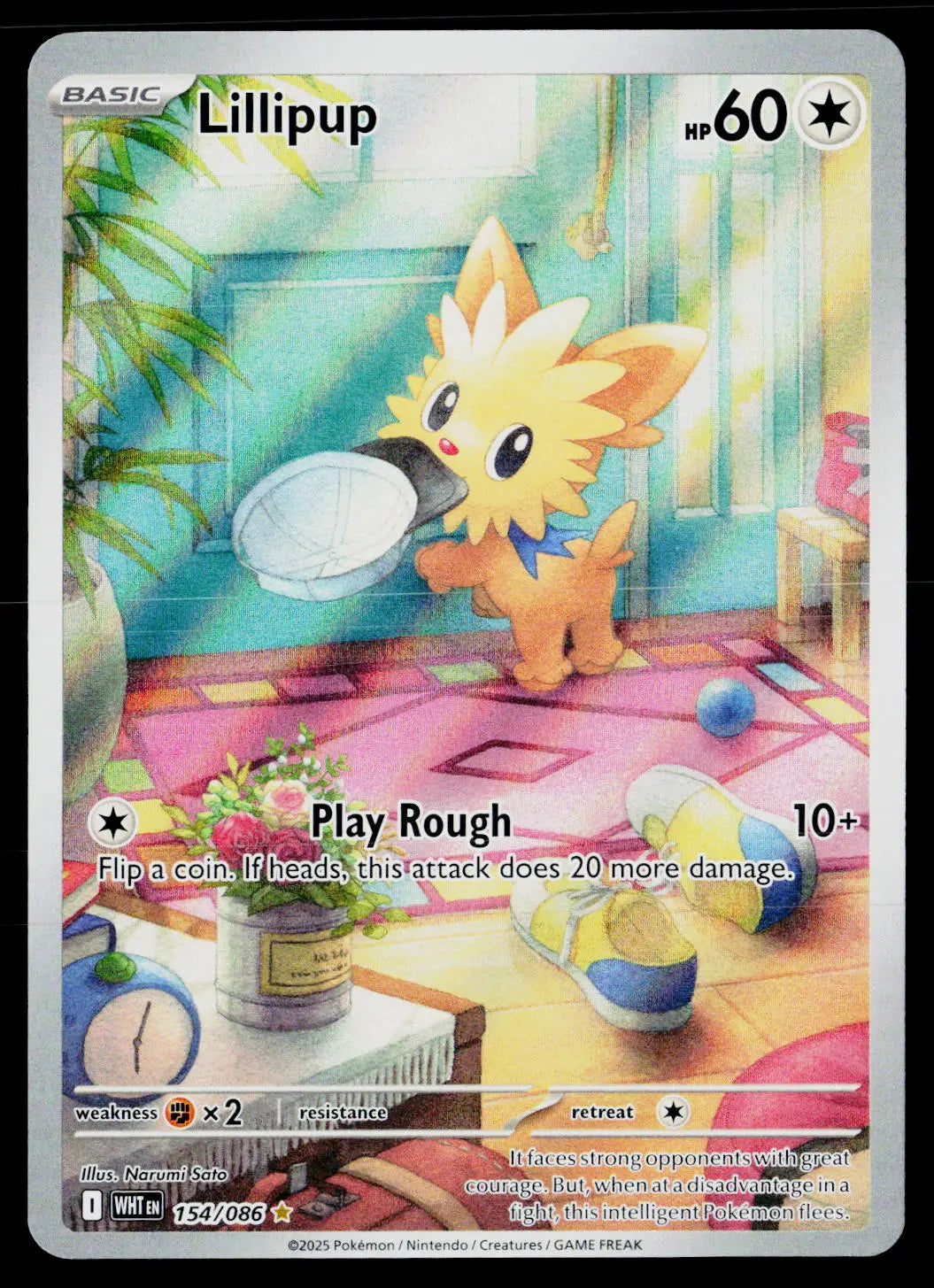 2025 Pokemon SV11W White Flare #153/086 Lillipup Illustration Rare 