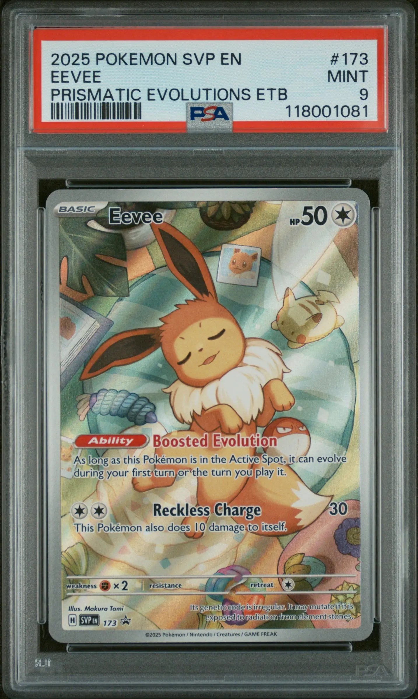 2025 Pokemon SVP EN-SV Black Star Promo Eevee PSA 9 #173 