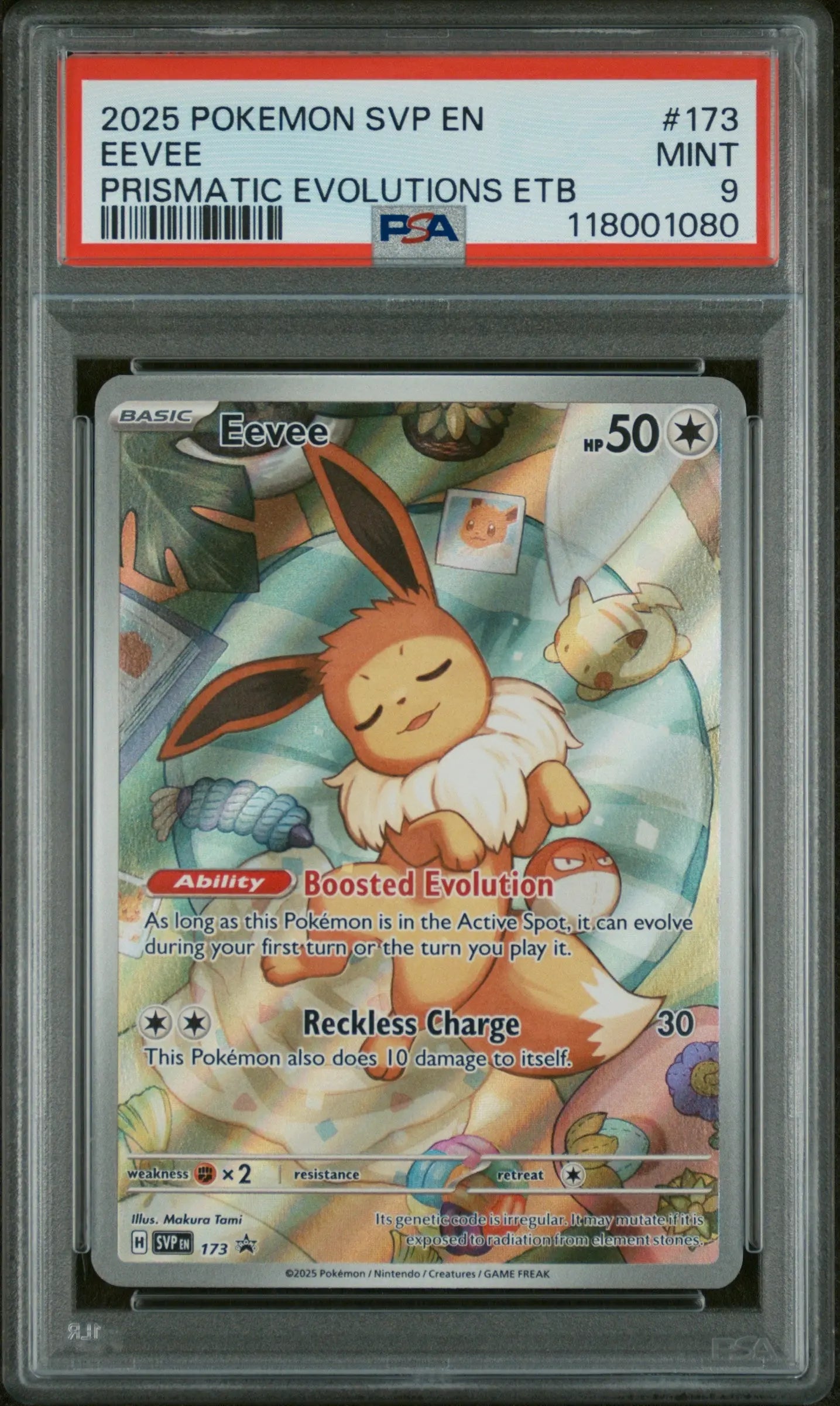 2025 Pokemon SVP EN-SV Black Star Promo Eevee PSA 9 #173 