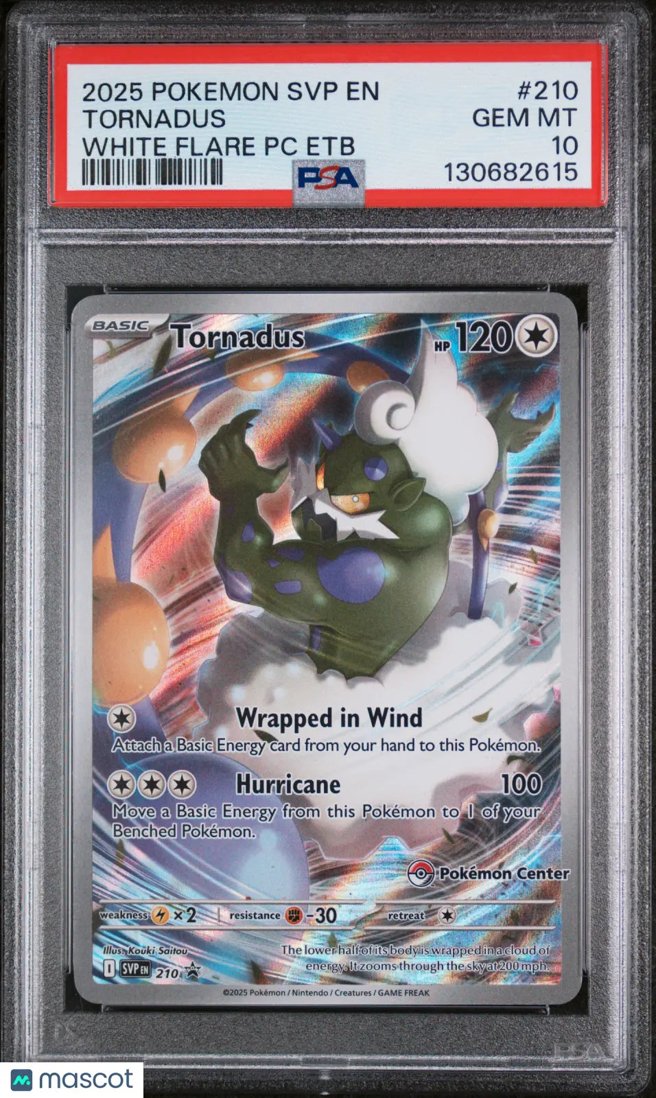 2025 Pokemon SVP EN-SV Black Star Promo Tornadus White Flare PC Etb PSA 10 #210 