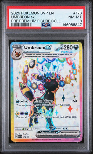 2025 Pokemon SVP EN-SV Black Star Promo Umbreon EX Pre Premium Figure Coll PSA 8 