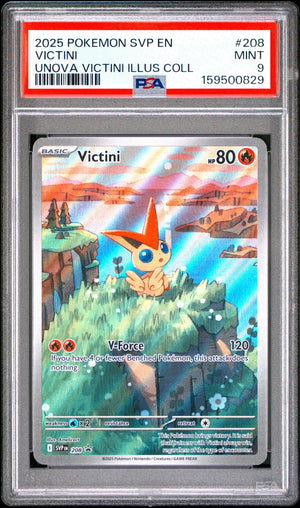 2025 Pokemon SVP EN-SV Black Star Promo Victini 208 PSA 9 