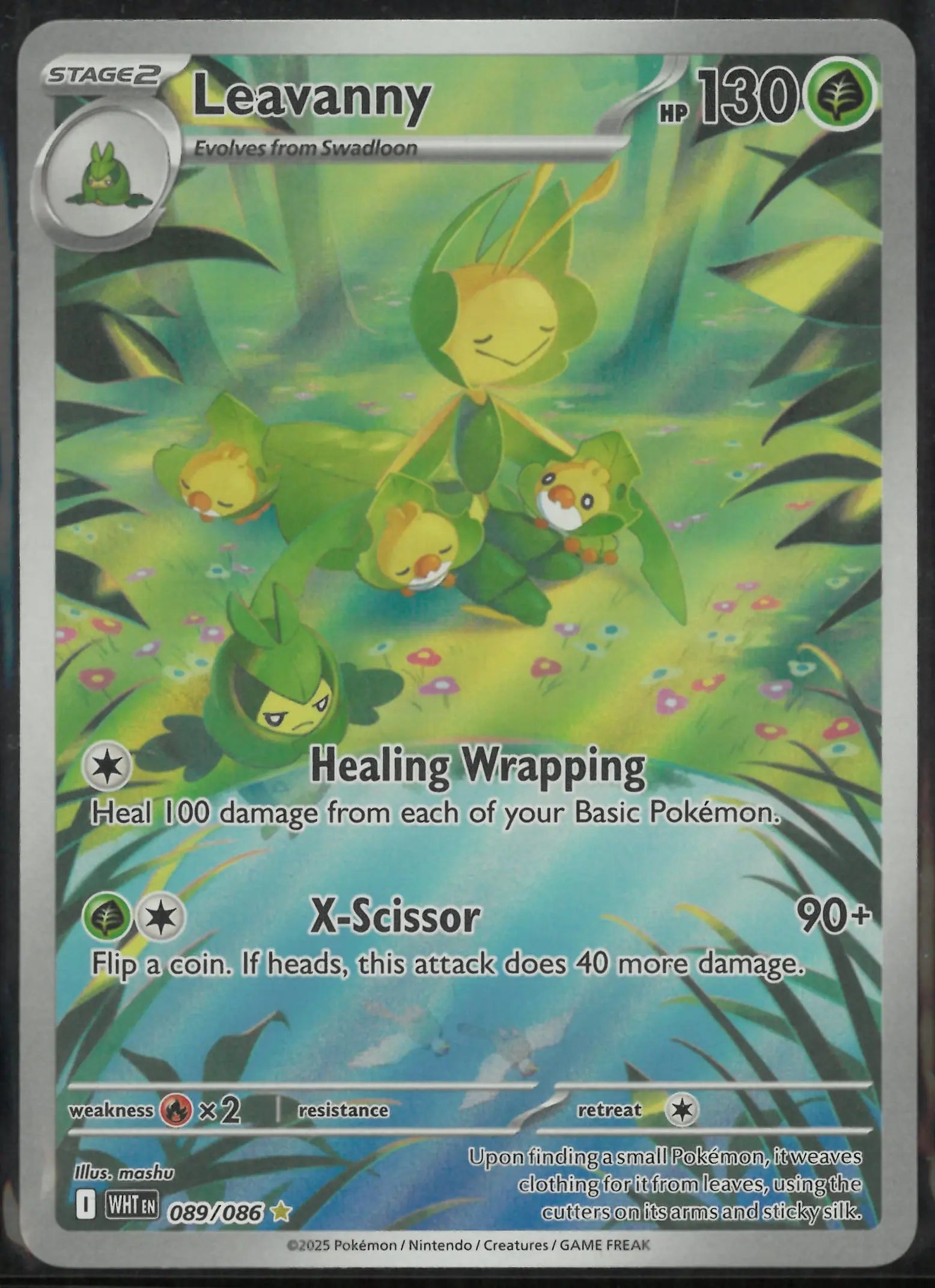 2025 Pokemon White Flare Illustration Rare Leavanny 089/086 