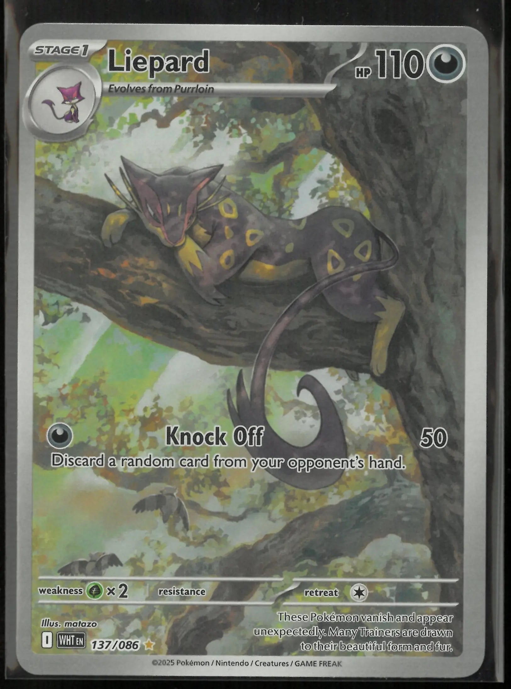 2025 Pokemon White Flare Illustration Rare Liepard 137/086 