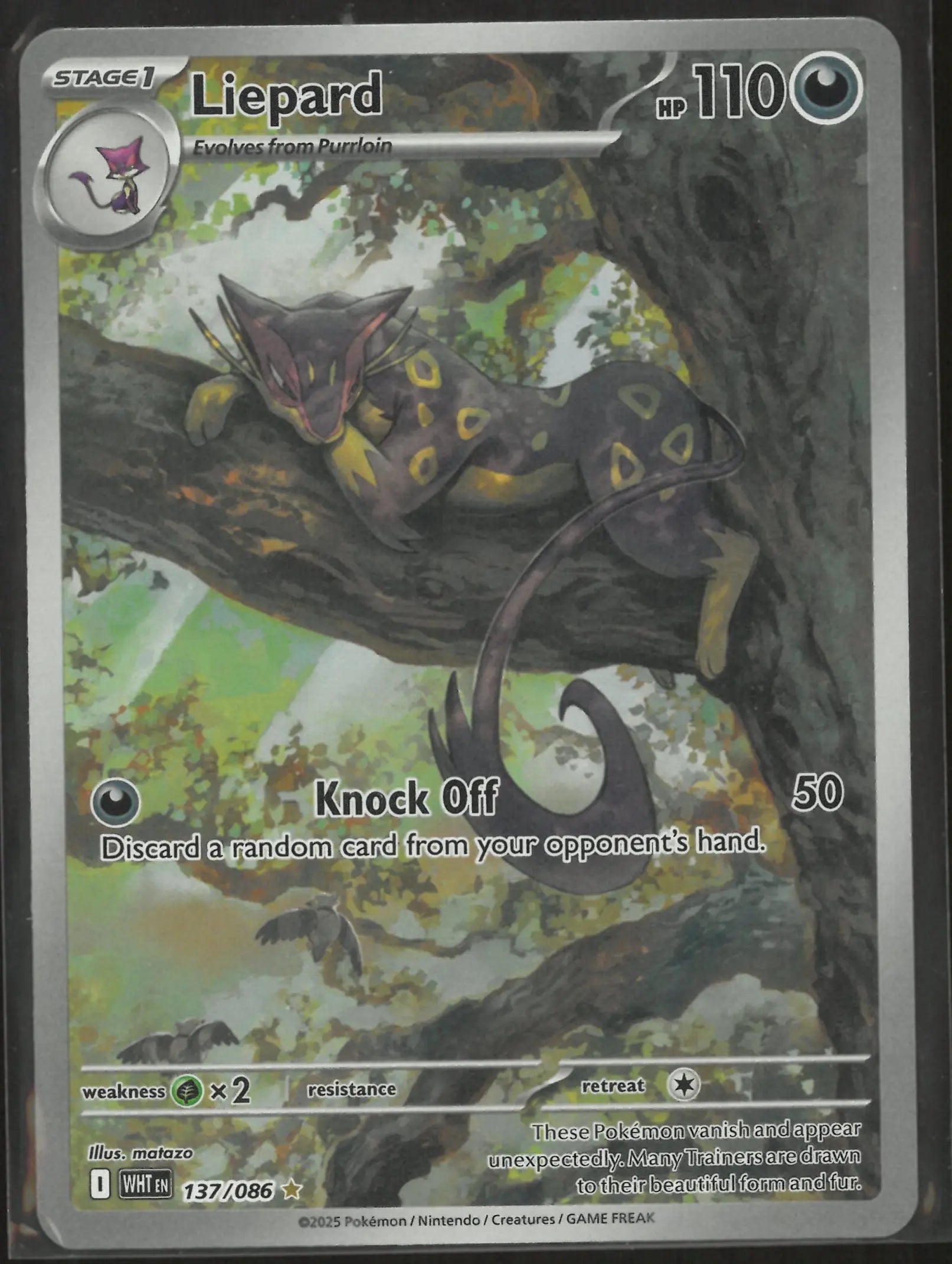 2025 Pokemon White Flare Illustration Rare Liepard 137/086 