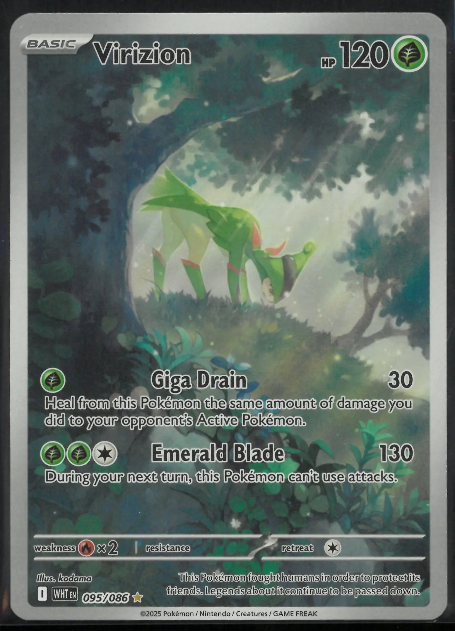 2025 Pokemon White Flare Illustration Rare Virizion 095/086 