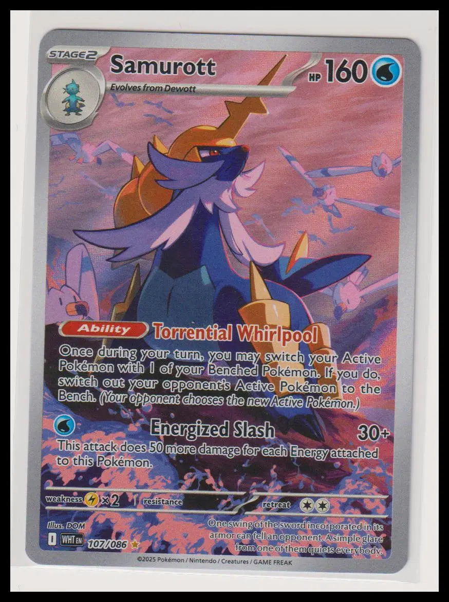 2025 Pokemon White Flare Samurott Illustration Rare 107/086 