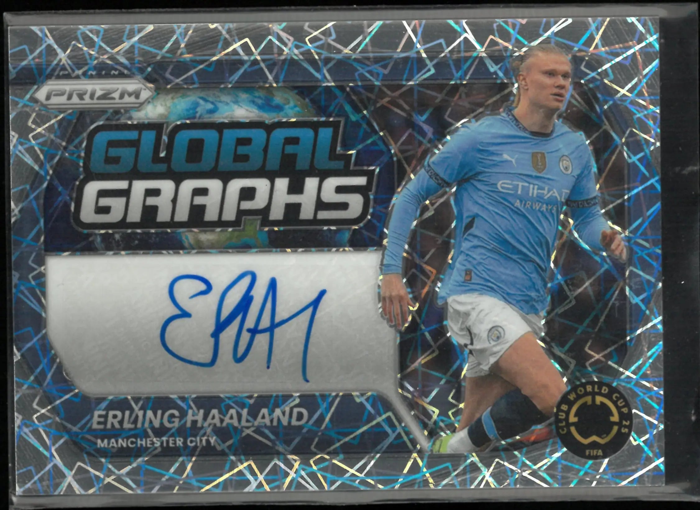 2025 Prizm FIFA Club World Cup Global Graphs Erling Haaland Auto Lazers 