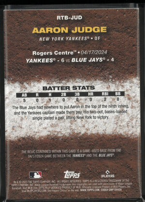 2025 Topps Aaron Judge Rounding the Bases Aaron Judge /99 