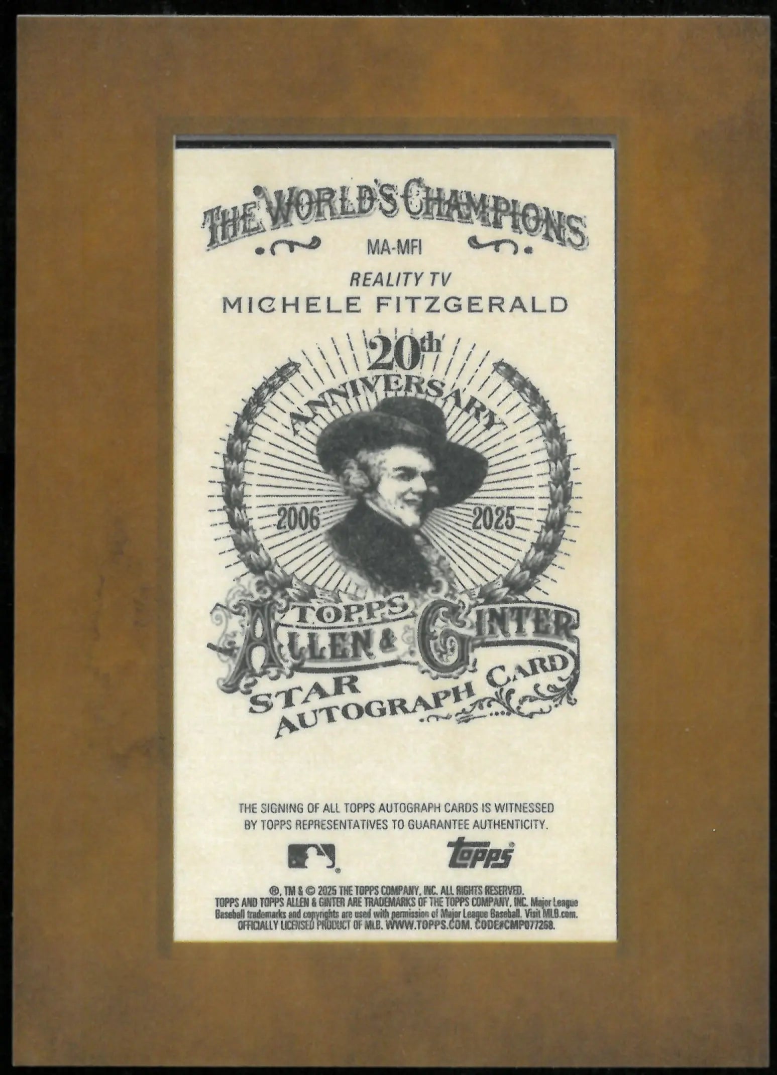 2025 Topps Allen and Ginter Star Mini Auto Michele Fitzgerald 