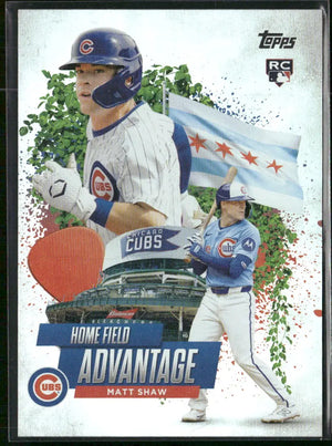 2025 Topps Baseball Home Field Advantage Rookie Matt Shaw 