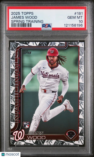 2025 Topps Baseball James Wood RC Rookie Spring Training PSA 10 