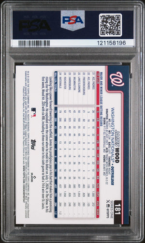 2025 Topps Baseball James Wood RC Rookie Spring Training PSA 10 