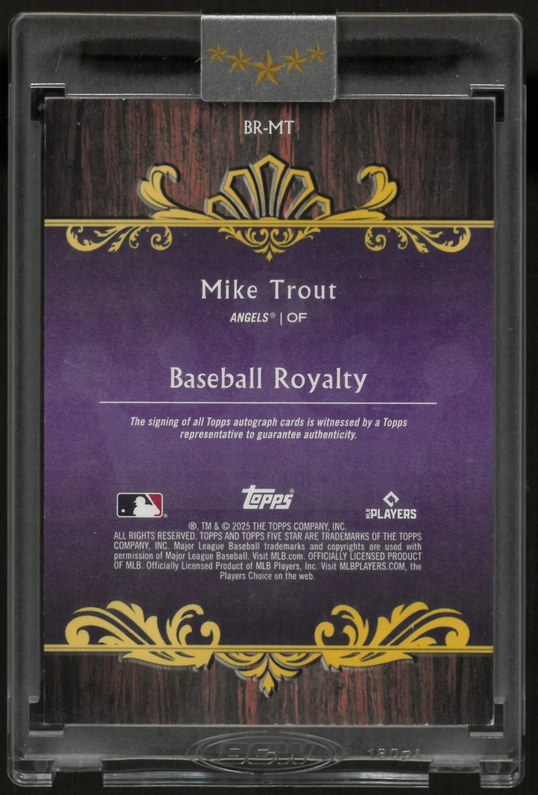 2025 Topps Baseball Royalty Autograph Mike Trout Auto /15 