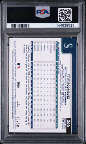 2025 Topps Baseball Series One Julio Rodriguez Flowers PSA 10 /50 