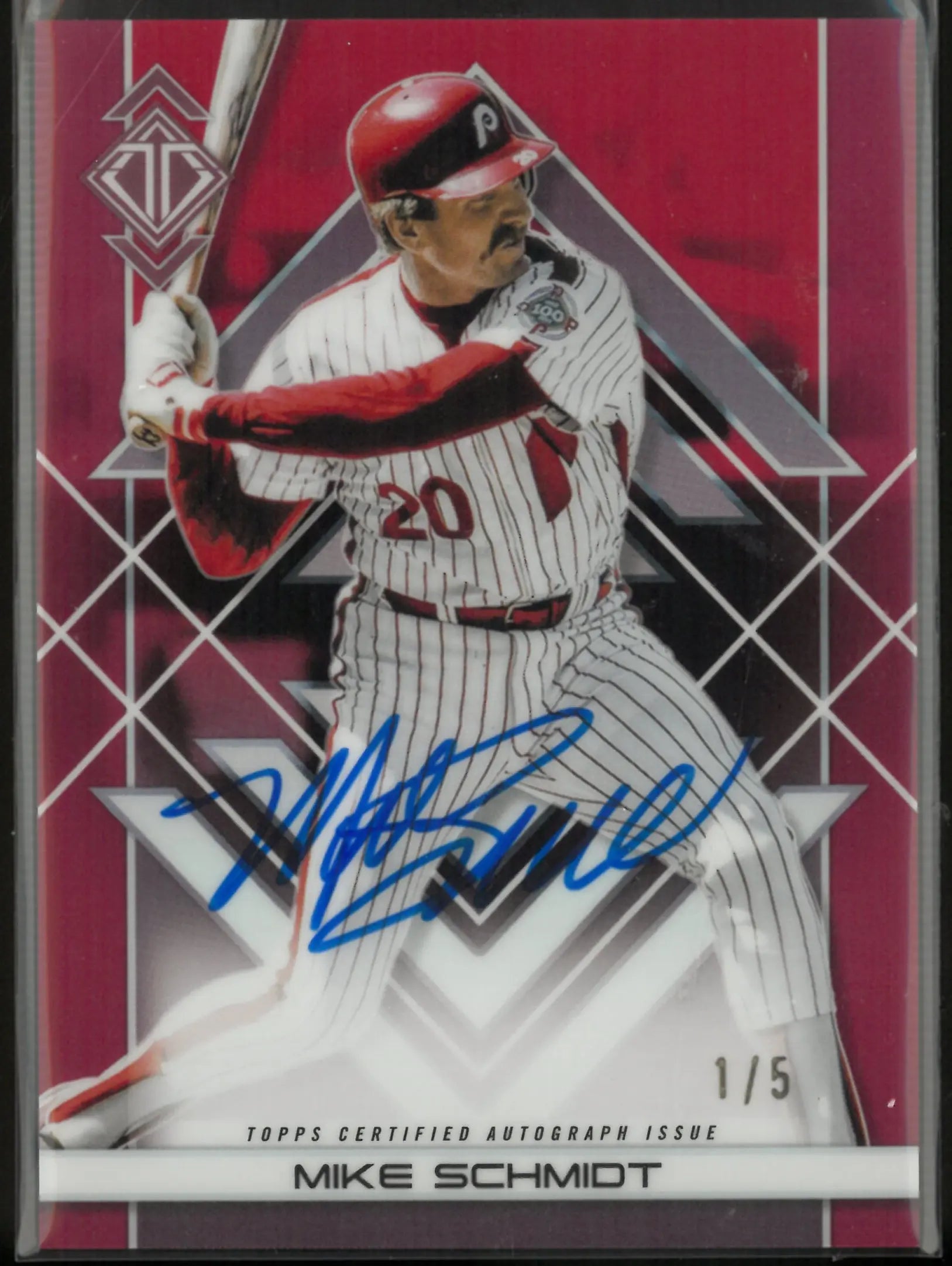 2025 Topps Baseball Transcendent Red Icons Chrome Auto Mike Schmidt /5 