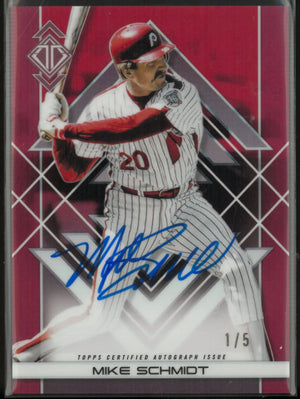2025 Topps Baseball Transcendent Red Icons Chrome Auto Mike Schmidt /5 