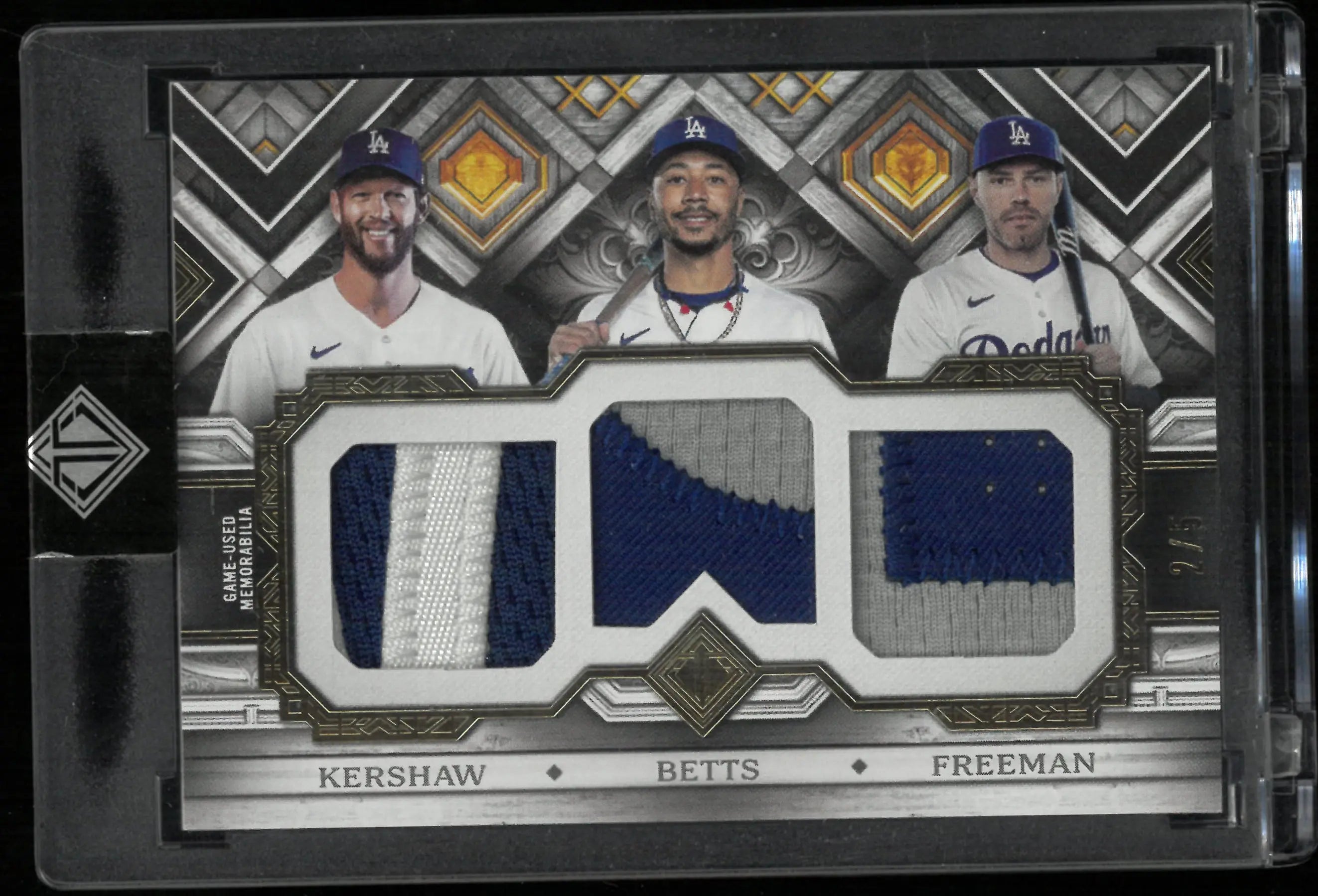 2025 Topps Baseball Transcendent Triple Patch Dodgers Kershaw/Betts/Freeman /5 