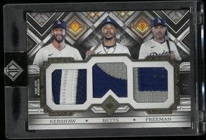 2025 Topps Baseball Transcendent Triple Patch Dodgers Kershaw/Betts/Freeman /5 