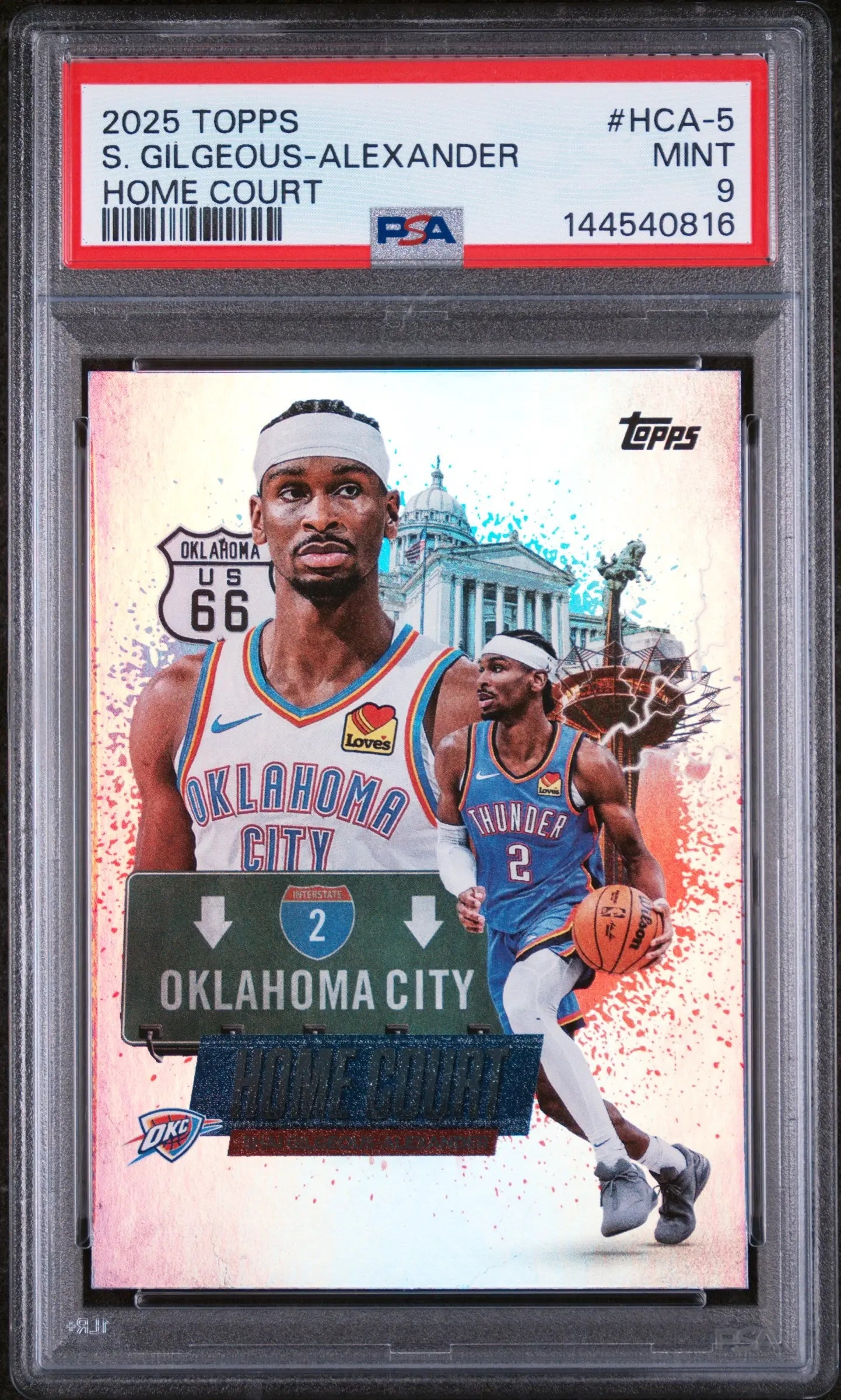 2025 Topps Basketball Home Court Shai Gilgeous-Alexander #HCA-5 PSA 9 