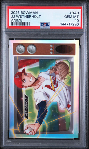 2025 Topps Bowman Anime JJ Wetherholt PSA 10 