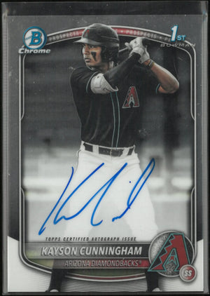 2025 Topps Bowman Chrome 1st Prospect Auto Kayson Cunningham #CPA-KC 