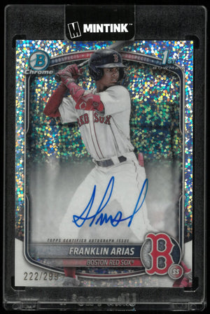 2025 Topps Bowman Chrome Prospect Autograph Franklin Arias Auto Speckle /200 