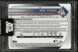 2025 Topps Bowman Chrome Roki Sasaki Rookie Green Mojo /99 RC 