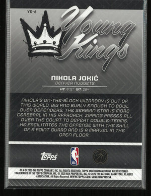 2025 Topps Bowman Chrome Young Kings Nikola Jokic Gold /50 