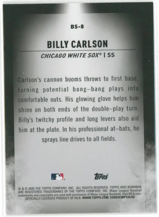 2025 Topps Bowman Draft Bowman Spotlights Carlson 