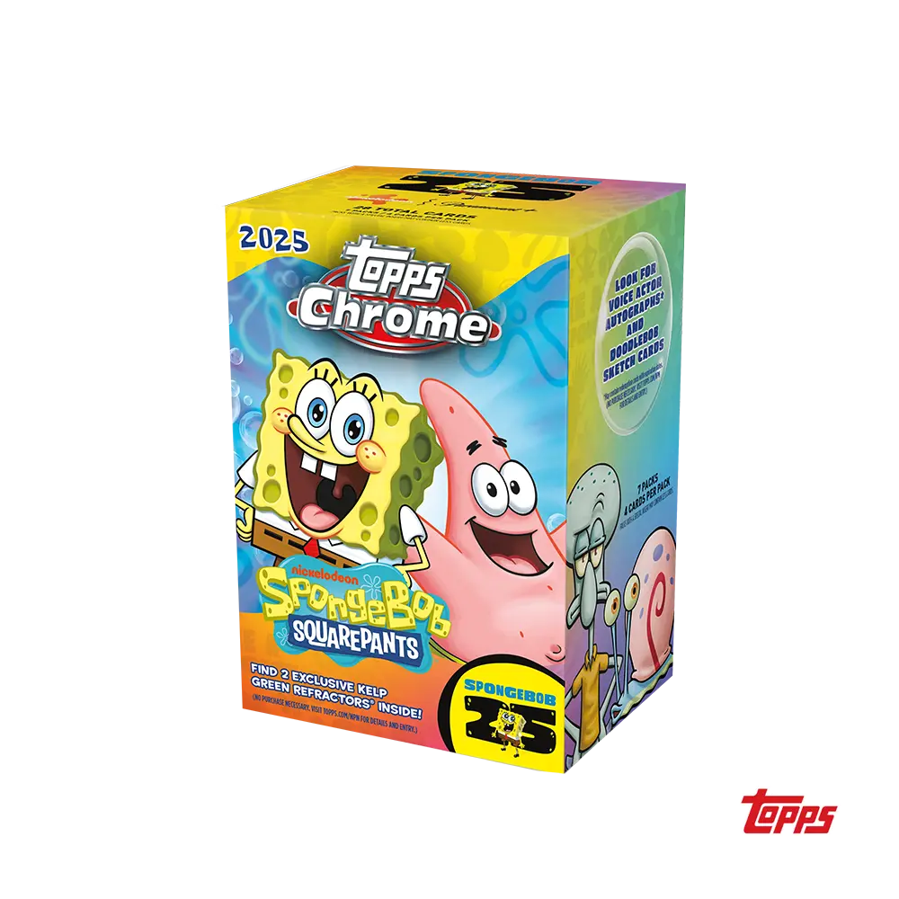 2025 Topps Chrome 25th Anniversary Spongebob Squarepants Blaster Box 
