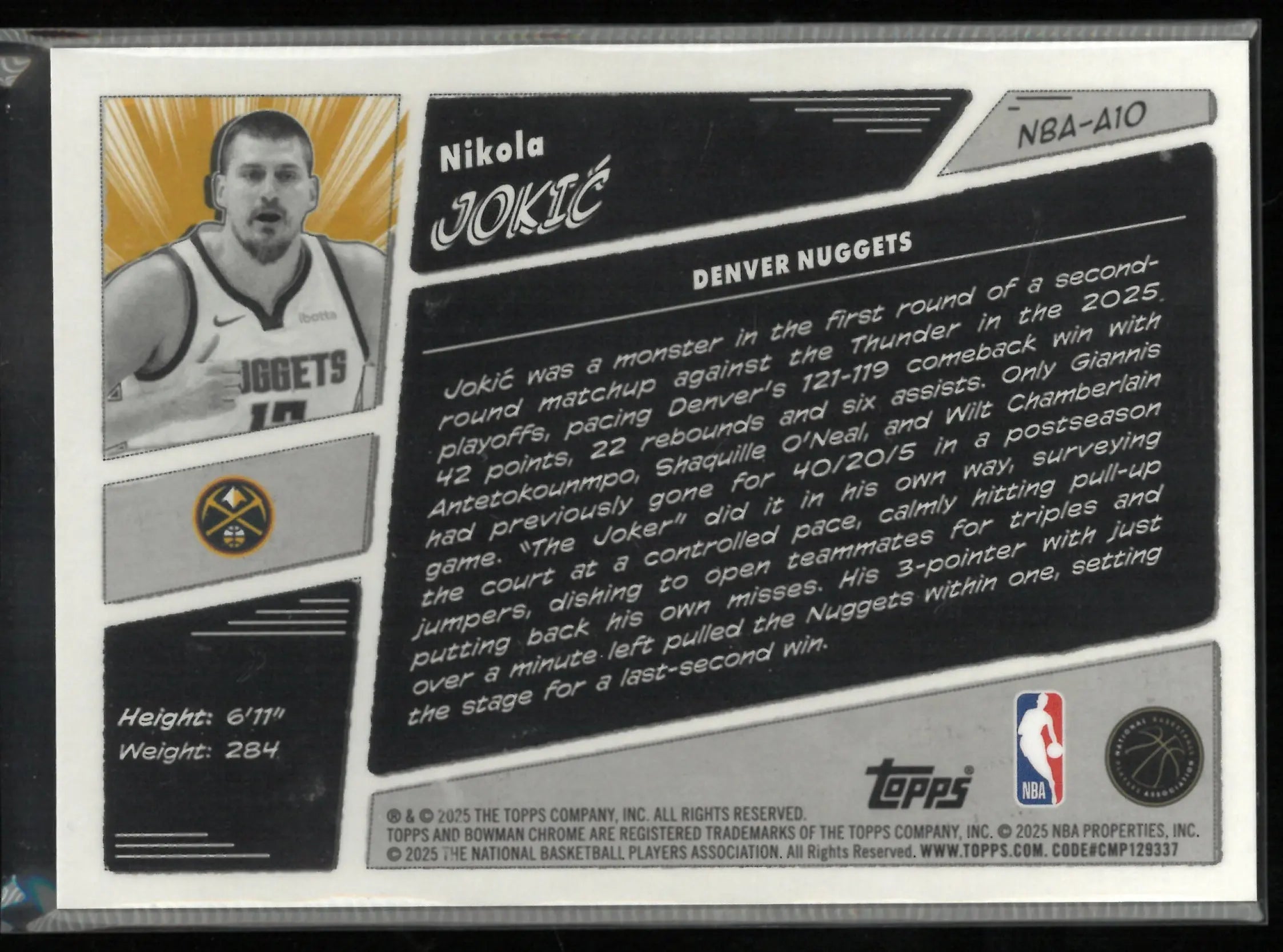 2025 Topps Chrome Anime Nikola Jokic SSP 