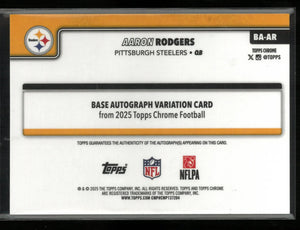 2025 Topps Chrome Autograph Aaron Rodgers Auto Green /99 
