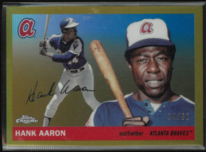 2025 Topps Chrome Autograph Hank Aaron Auto Gold /50 