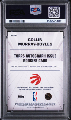 2025 Topps Chrome Autograph Issue Rookies Collin Murray-Boyles Auto RC PSA 10 