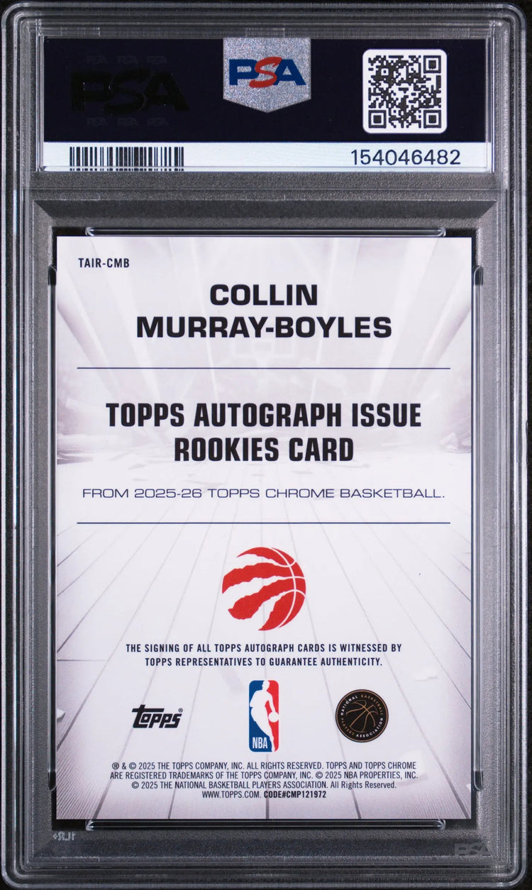 2025 Topps Chrome Autograph Issue Rookies Collin Murray-Boyles Auto RC PSA 10 