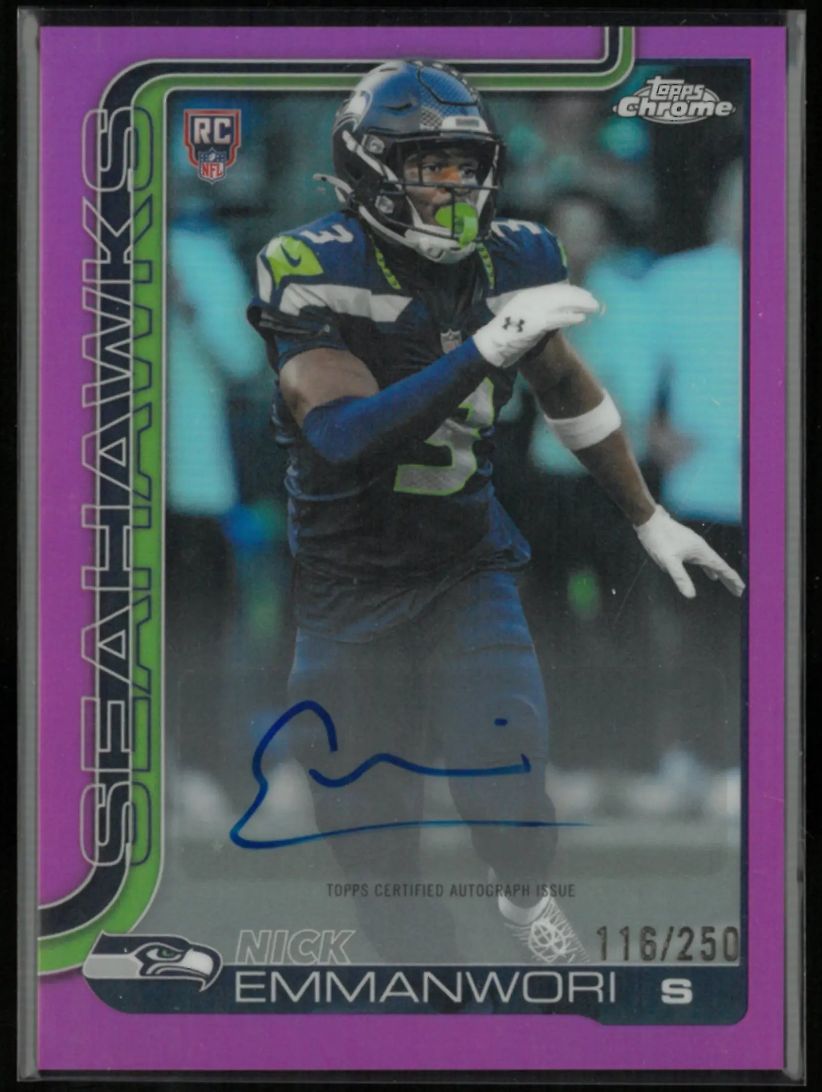 2025 Topps Chrome Autograph Nick Emmanwori Auto Pink /250 