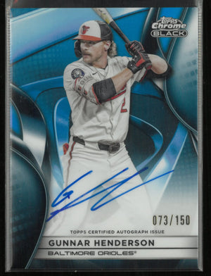 2025 Topps Chrome Black Autograph Gunnar Henderson Auto Blue /150 